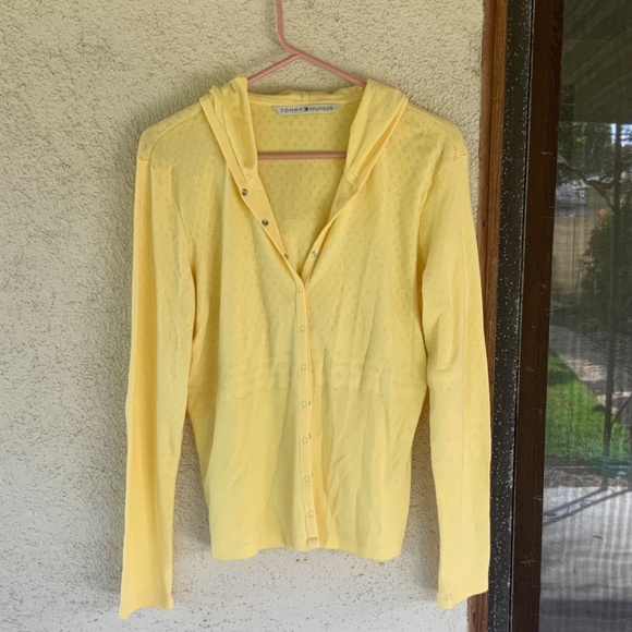 TOMMY HILFIGER KNIT HOODED CARDIGAN - Picture 1 of 2